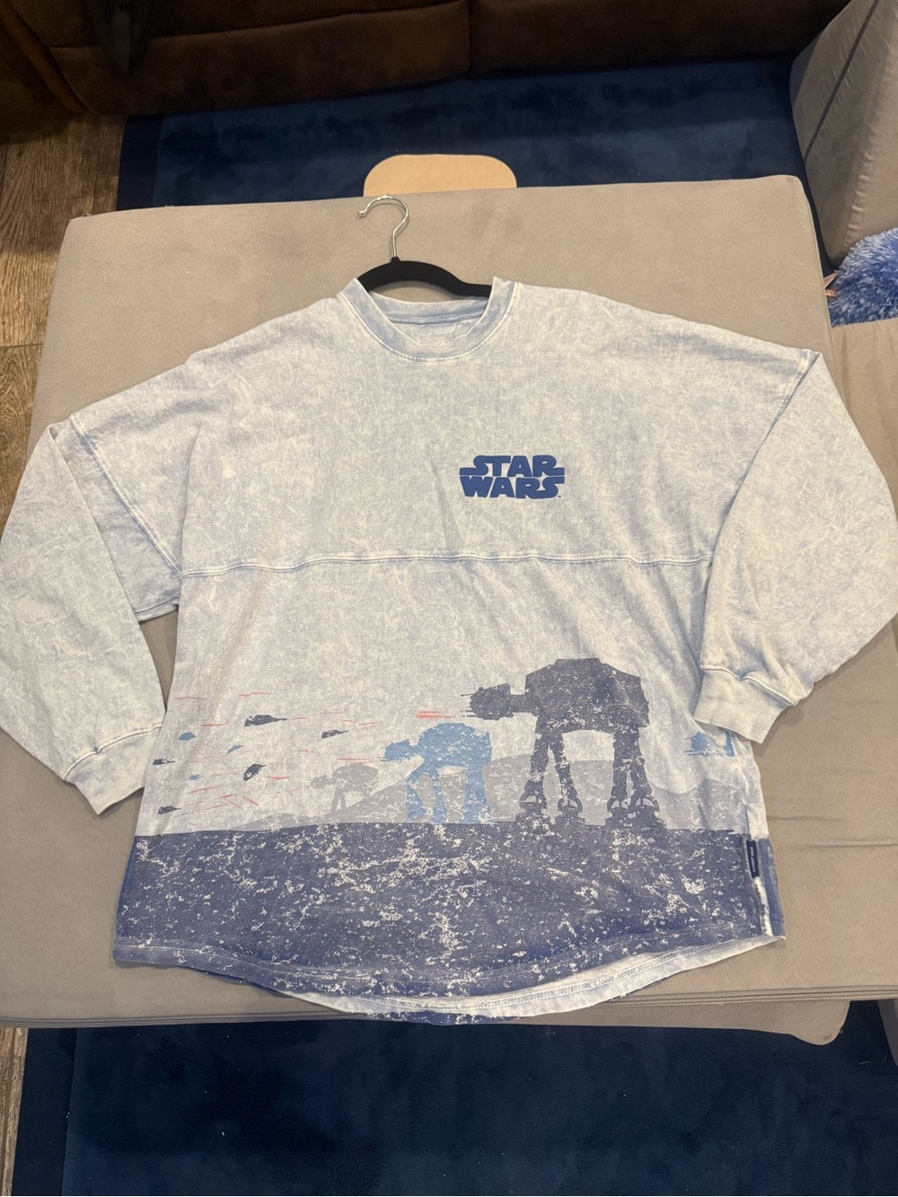 Disney Parks Star Wars Hoth Spirit Jersey XS Blue AT-AT Spirit Jersey